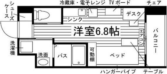 グランチッタ仙台東口(ワンルーム/6階)の間取り写真