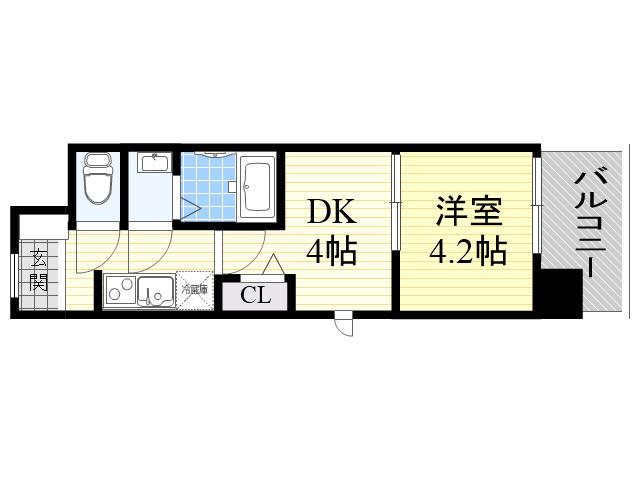 ビガーポリス346京橋Ⅱ(1DK/10階)の間取り写真