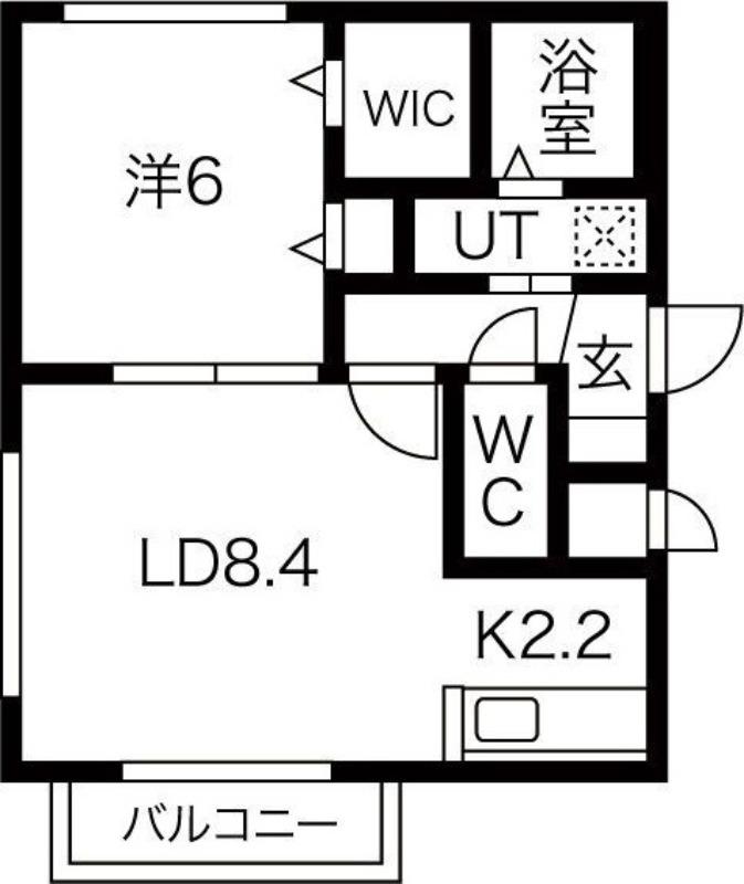 レジーナ南4条(1LDK/3階)の間取り写真