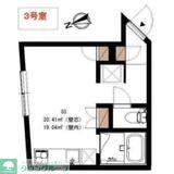 ORBIT駒沢(ワンルーム/1階)の間取り写真
