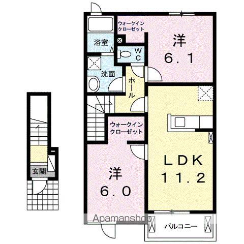 リバーサイド無限VII(2LDK/2階)の間取り写真