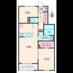 BELLE LEAD 大倉山(2LDK/2階)の間取り写真