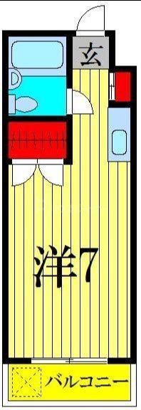 エレガンス綾瀬5(ワンルーム/5階)の間取り写真