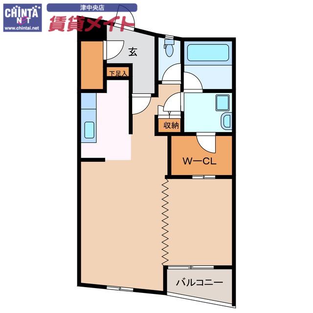 GARDEN HOUSE 大谷町II(ワンルーム/1階)の間取り写真