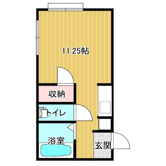 ドミール中貫(ワンルーム/1階)の間取り写真