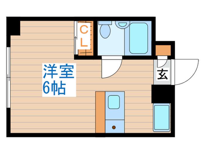 アイビーコート(ワンルーム/1階)の間取り写真