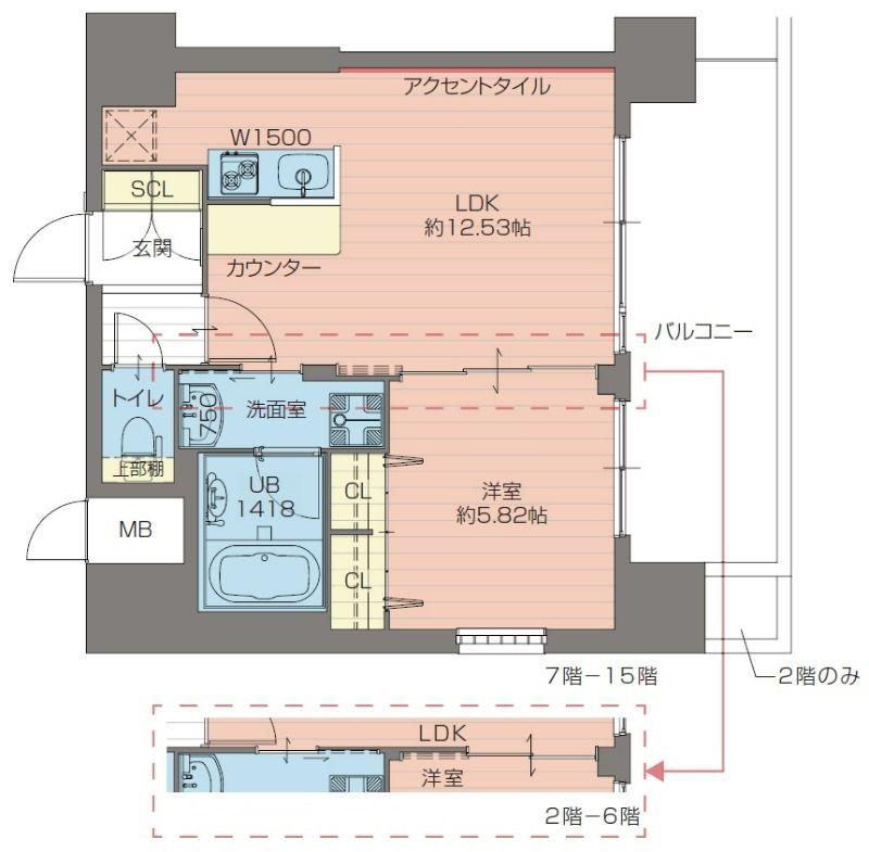 プレジオ難波ウエスト(1LDK/8階)の間取り写真