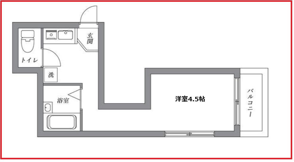 メルディア江北(ワンルーム/2階)の間取り写真
