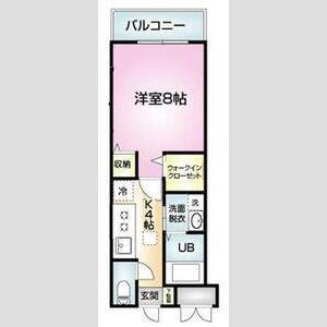 ファーストクラス白新町(1K/3階)の間取り写真