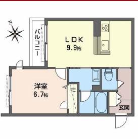 シャーメゾン プリメーラ(1LDK/2階)の間取り写真