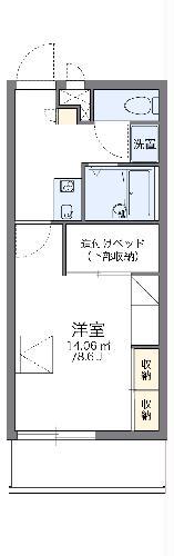 レオパレス アニマート(1K/2階)の間取り写真
