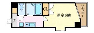 シティライフ名駅(1K/2階)の間取り写真