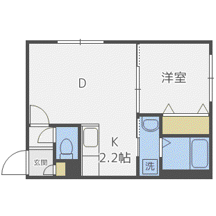 YUGO´S中島(1LDK/5階)の間取り写真