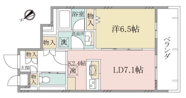 ヘーベルヴィレッジ町田やまだい(1LDK/2階)の間取り写真