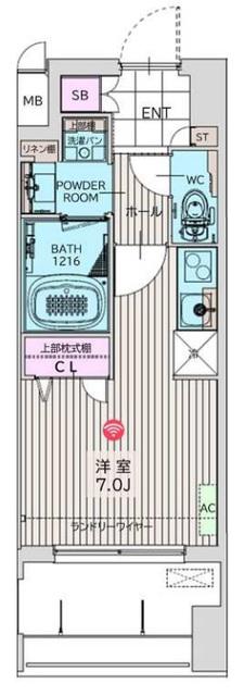 ゲートコート新大阪ノース(ワンルーム/3階)の間取り写真