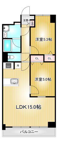 ロータリーマンション栄(2LDK/6階)の間取り写真
