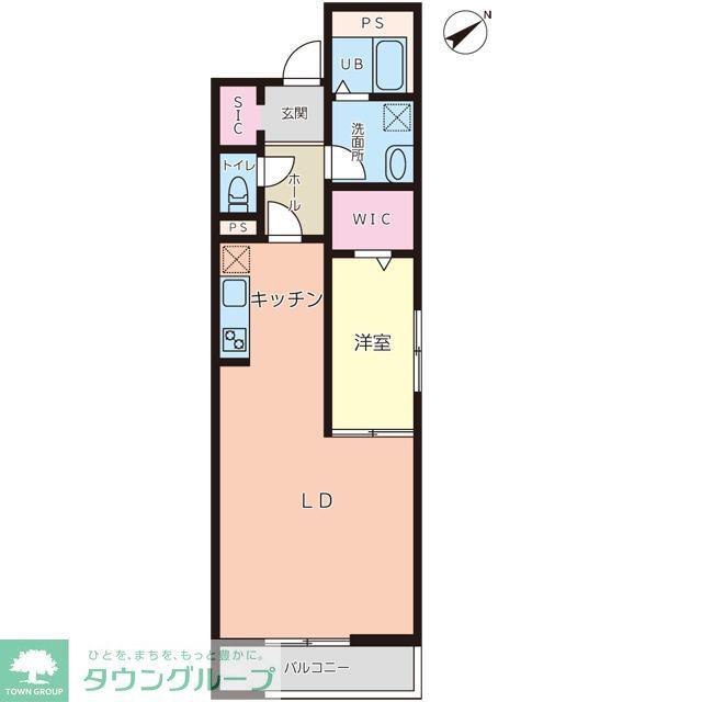 リーブルファイン成城学園前(1LDK/2階)の間取り写真