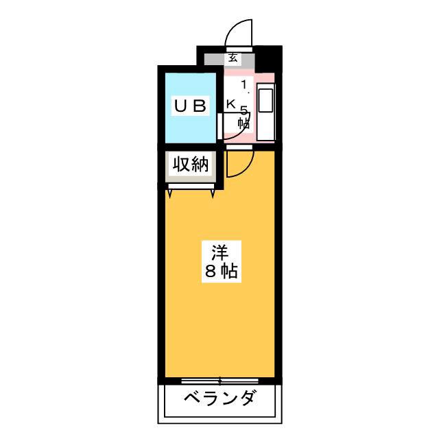 アーツハイム(1K/2階)の間取り写真