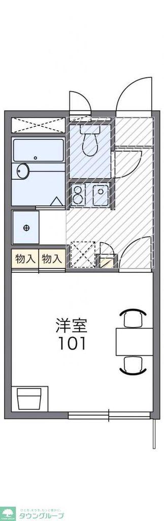 レオパレスシエル・与野(1K/2階)の間取り写真