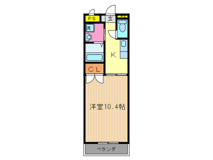 グランディア 上桂(1K/3階)の間取り写真
