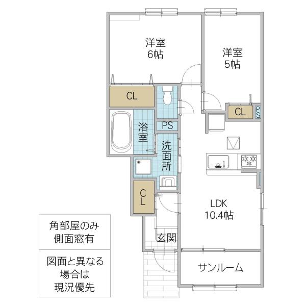 レジデンスノーブルPART.3(2LDK/1階)の間取り写真