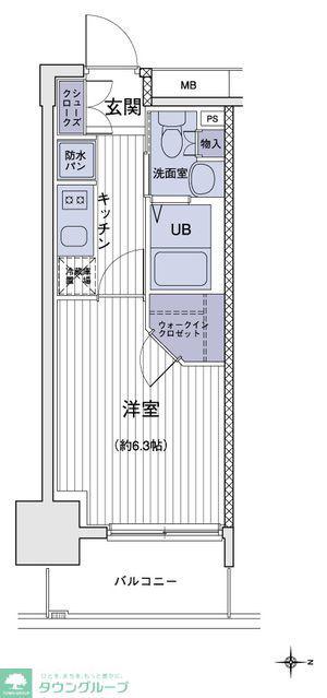 エスティメゾン大島(1K/3階)の間取り写真
