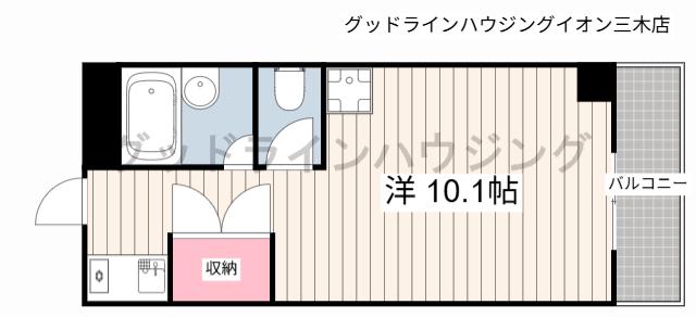 メゾンララ(ワンルーム/3階)の間取り写真