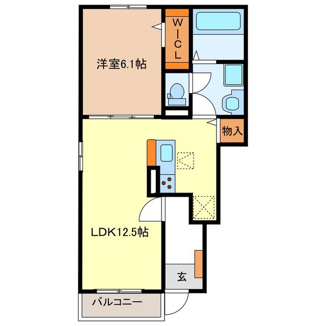 ＪＲ紀勢本線 阿漕駅 徒歩9分 2階建 新築(1LDK/1階)の間取り写真