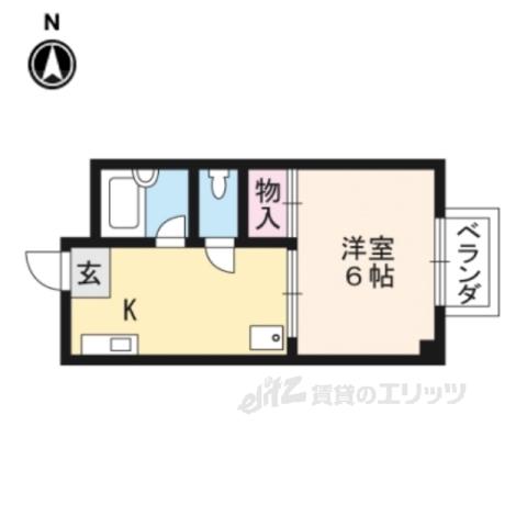 メゾンドシンワ(1K/1階)の間取り写真