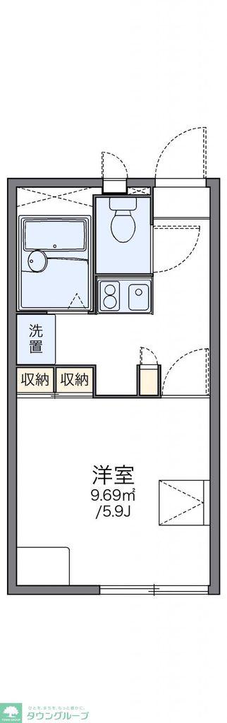 レオパレスアロマ赤坂I(1K/1階)の間取り写真