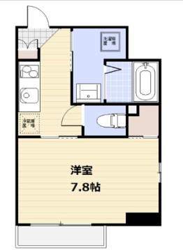 クレイシア新宿御苑前(1K/2階)の間取り写真