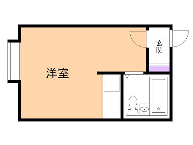 学ハウスYOU66(ワンルーム/2階)の間取り写真