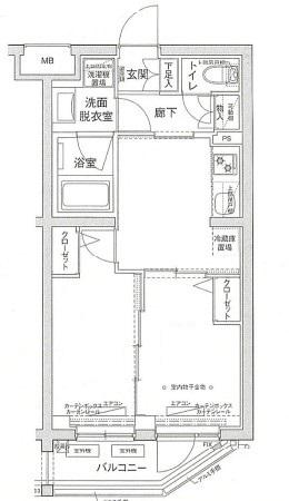 ルフレ田園調布南(2DK/4階)の間取り写真