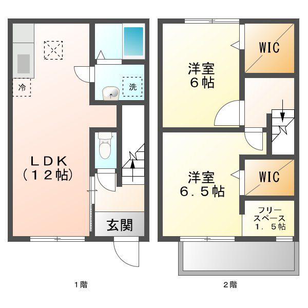 KAZENSA(2LDK/1階)の間取り写真