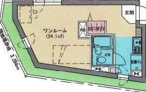 KTハウス(ワンルーム/1階)の間取り写真