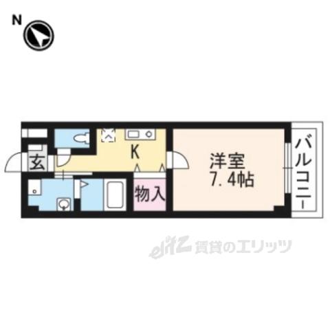 セイバリープレース(1K/5階)の間取り写真