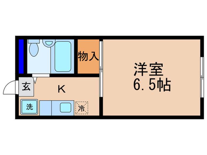 コーラルコーポ(1K/1階)の間取り写真