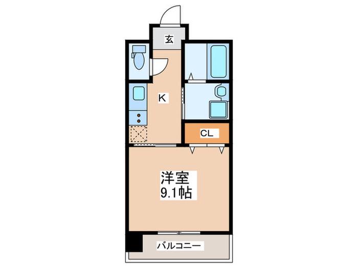 レバンガABENO AP(1K/4階)の間取り写真