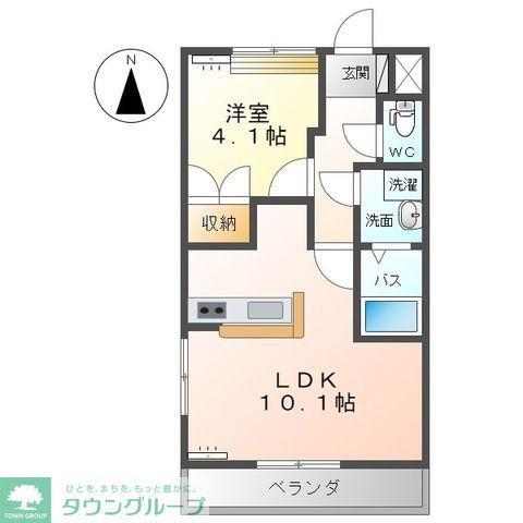 アリウス(1LDK/1階)の間取り写真