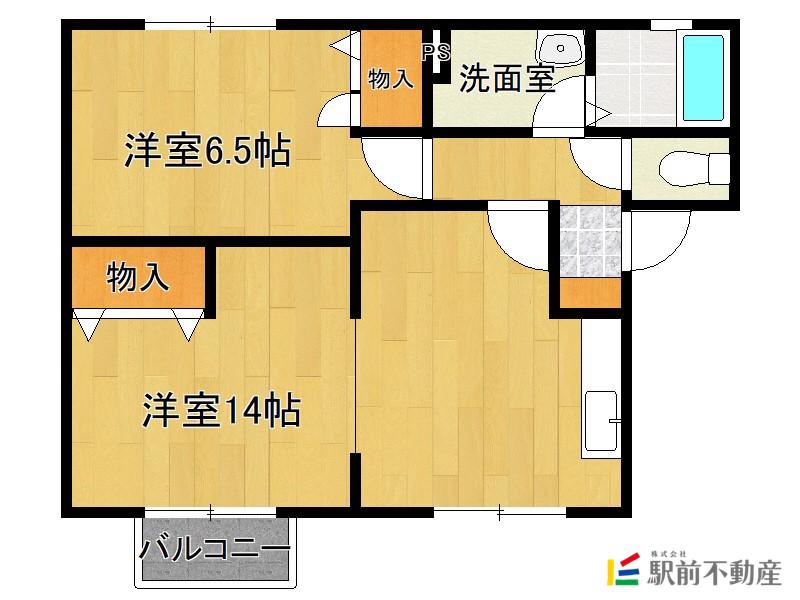 パサージュI(1LDK/2階)の間取り写真