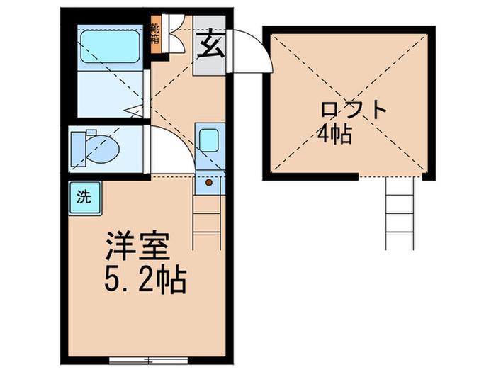 ATCコート川崎(ワンルーム/2階)の間取り写真