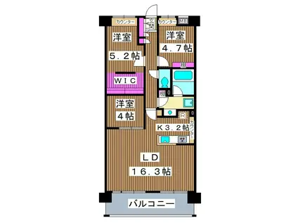 コンフォリア高島平(3LDK/8階)の間取り写真