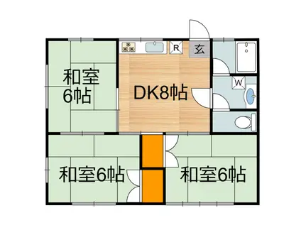 カーサきくち(3DK/1階)の間取り写真
