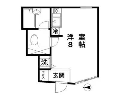 ユーハコート小石川(ワンルーム/1階)の間取り写真