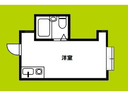 昭和グランドハイツ成育(ワンルーム/1階)の間取り写真