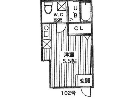 メゾン伊藤(ワンルーム/1階)の間取り写真