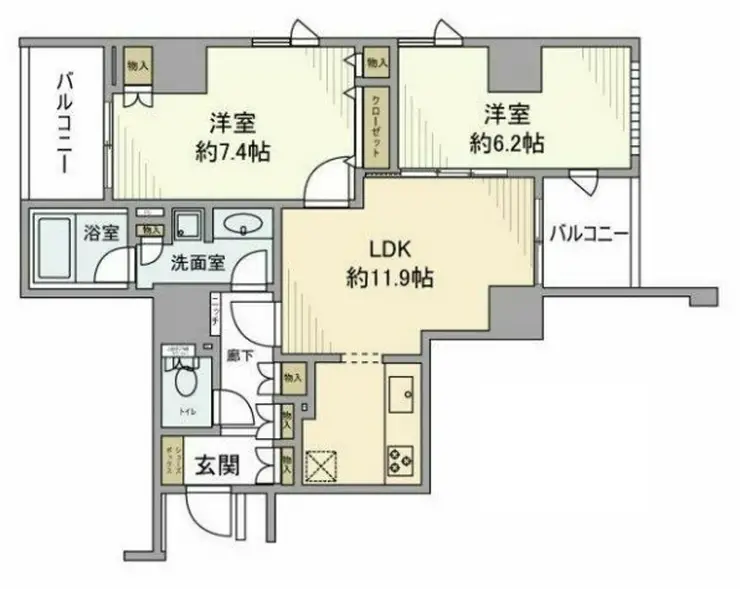 東新宿レジデンシャルタワー 3階階 間取り