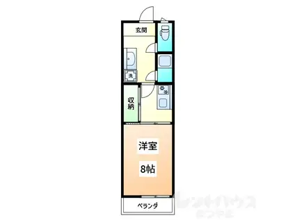 第2マンションふじ(1K/4階)の間取り写真