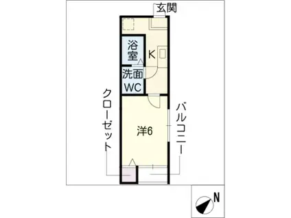 アルテーシア(1K/1階)の間取り写真