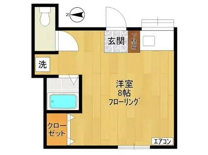 ヴィレッチ井田II(ワンルーム/1階)の間取り写真